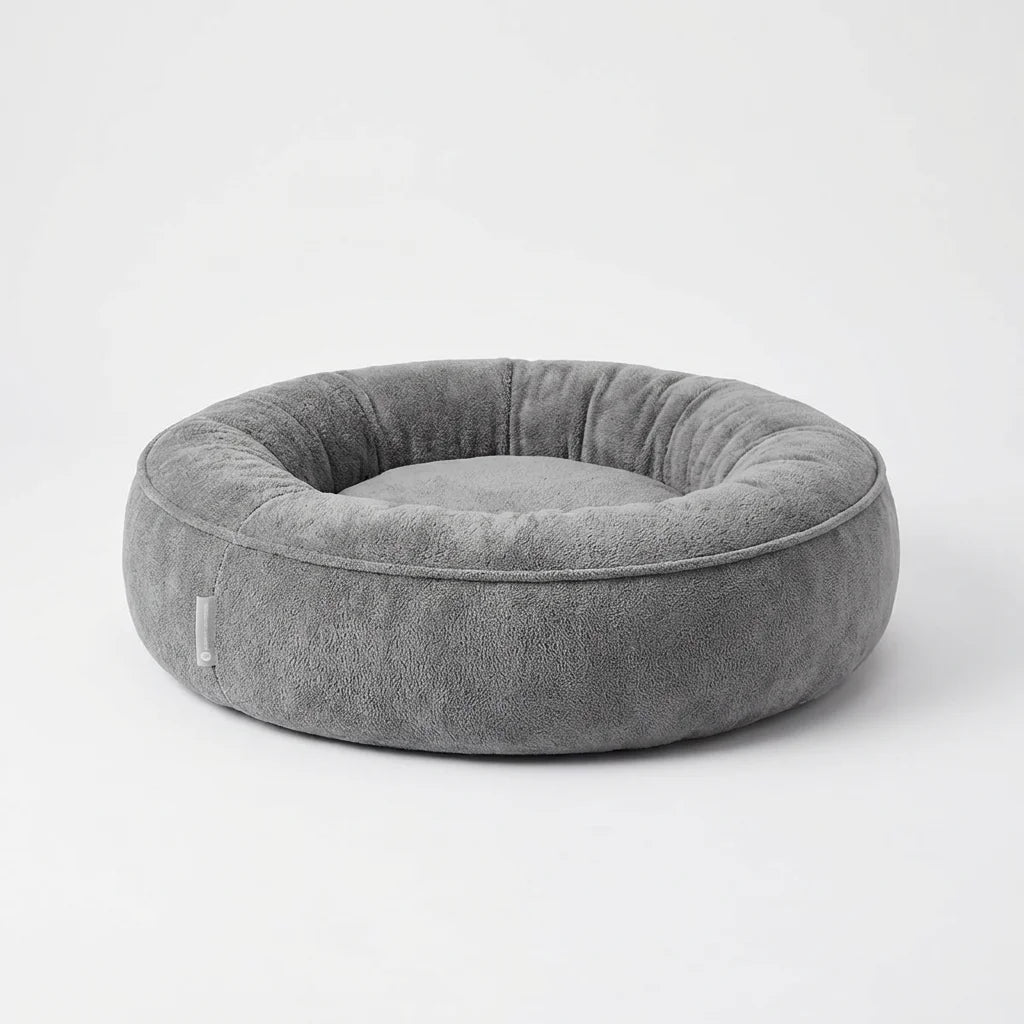 DreamNest orthopedisch donut hondenkussen traagschuim grijs